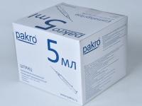 5 мл трехкомпонентный шприц Pakro, с иглой 0,7х40, 100 шт купить в Архангельске